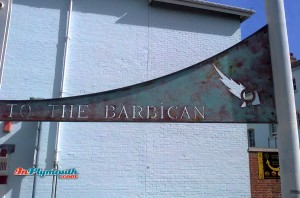 Sign to the Barbican